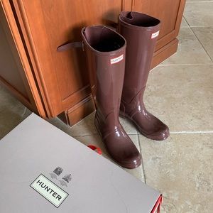 HUNTER Original Boot Back Adjust Gloss *umber*